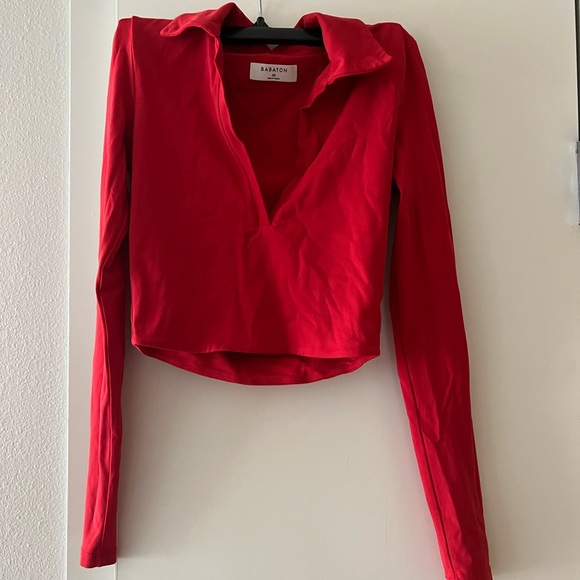 Aritzia Babaton polo contour long sleeve - Picture 1 of 4